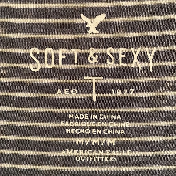 American Eagle Outfitters Two Soft & Sexy Long Sleeved Distressed Shirts - Picture 3 of 9